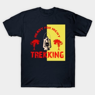 Trekking and Hiking adventure at night T-Shirt